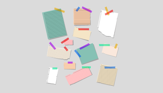 各种各样的手撕便签集合矢量素材(EPS/PNG)