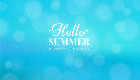 夏日蓝色模糊背景矢量素材(EPS/AI)