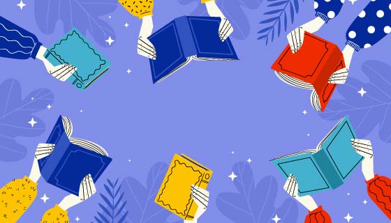 众多双手捧着书本设计世界读书日矢量素材(AI/EPS)