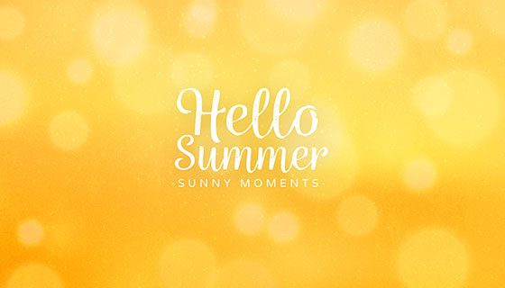 夏日黄色模糊背景矢量素材(EPS/AI)