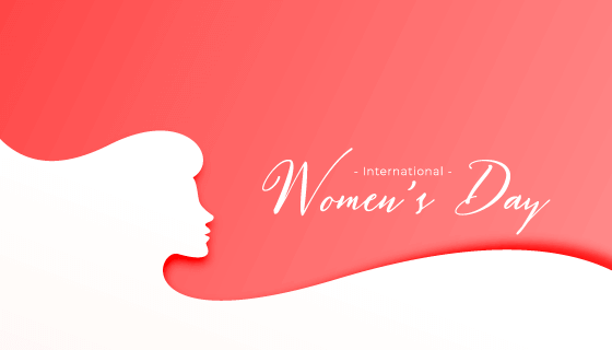 女性头像剪影设计三八女神节矢量素材(EPS)