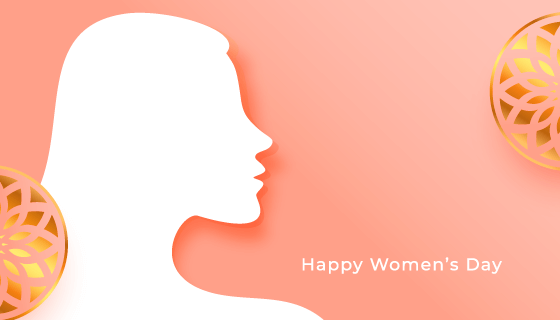 女性头像剪影设计三八女神节矢量素材(EPS)