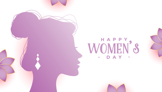 女性头像剪影设计三八女神节矢量素材(EPS)