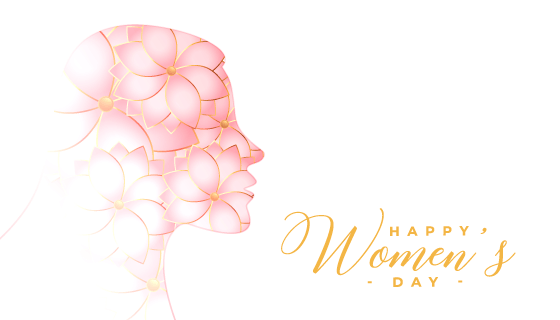 女性头像剪影设计三八女神节矢量素材(EPS)