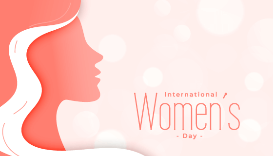 女性头像剪影设计三八女神节矢量素材(EPS)