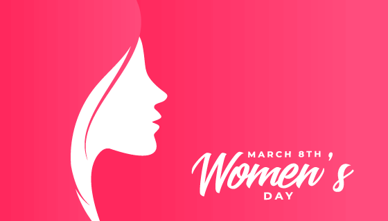 女性头像剪影设计三八女神节矢量素材(EPS)