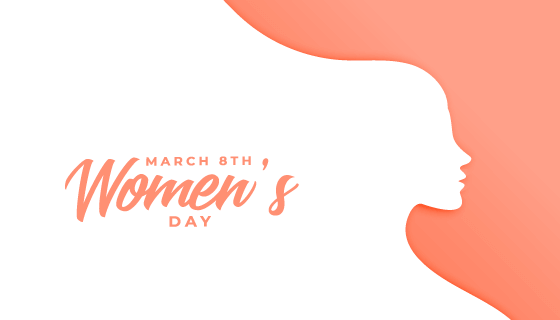 女性头像剪影设计三八女神节矢量素材(EPS)