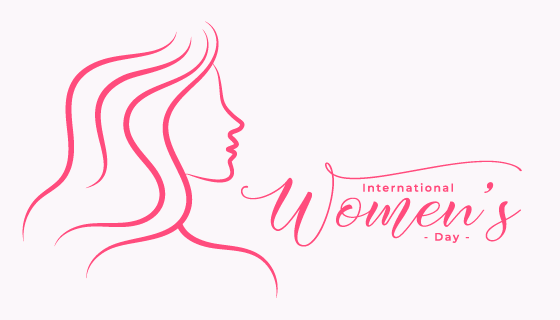 女性头像剪影设计三八女神节矢量素材(EPS)