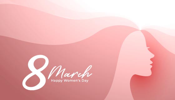 女性头像剪影设计三八女神节矢量素材(EPS)