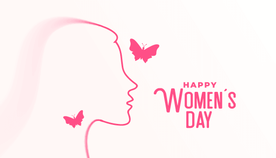 女性头像剪影设计三八女神节矢量素材(EPS)