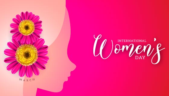 女性头像剪影设计三八女神节矢量素材(EPS)