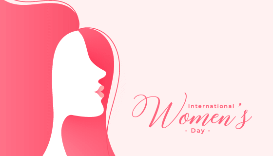 女性头像剪影设计三八女神节矢量素材(EPS)