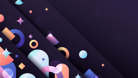 抽象层叠几何背景矢量素材(AI/EPS)
