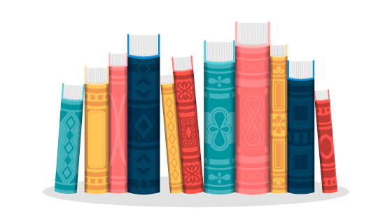 竖立着的书本矢量素材(AI/EPS)