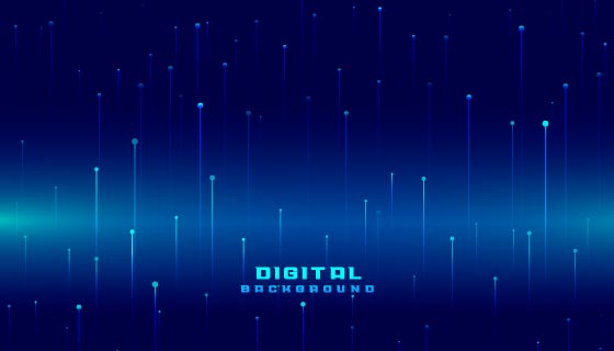 蓝色光束数字科技背景矢量素材(EPS)