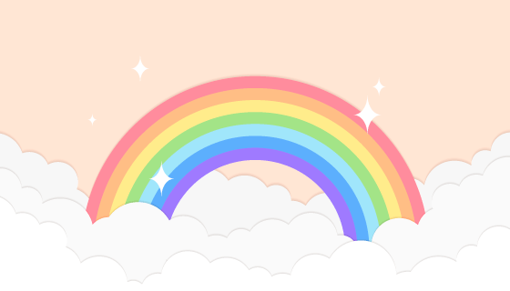 剪纸风格设计的天空彩虹背景矢量素材(EPS)