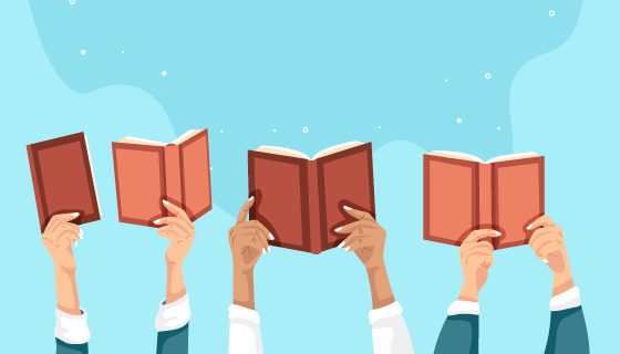 举着书籍的双手设计世界读书日矢量素材(AI/EPS)