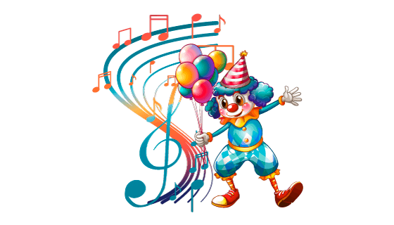 拿着气球表演的小丑矢量素材(EPS/PNG)