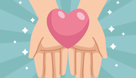双手捧着爱心矢量素材(EPS)