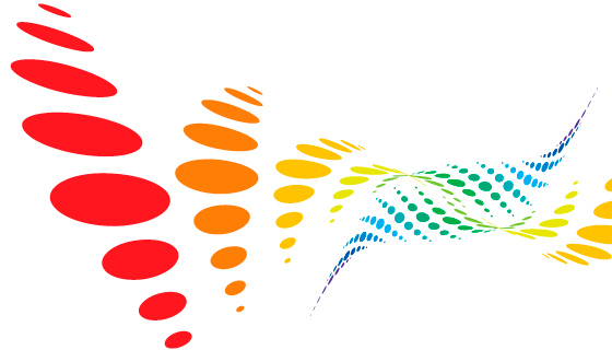 抽象多彩的点阵波浪背景矢量素材(EPS)