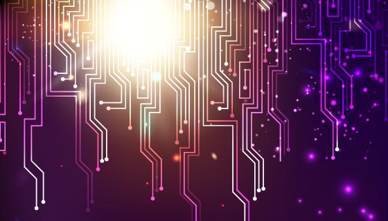 线路板纹理设计科技背景矢量素材(EPS)