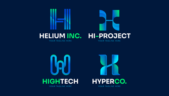 字母H设计的创意logo矢量素材(AI/EPS)