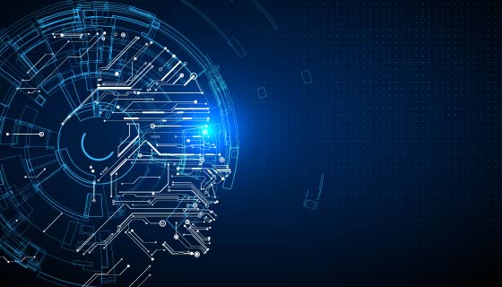 组合电路人工智能科技背景矢量素材(EPS)