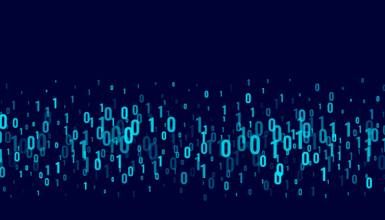 数字0和1组成的大数据背景矢量素材(EPS)