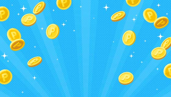 散落的金币背景矢量素材(AI/EPS)