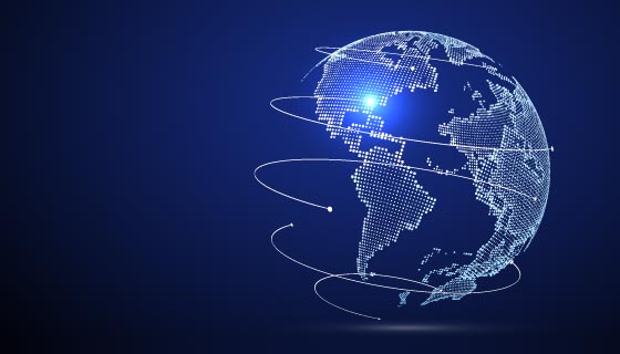 3D地球设计全球互联科技背景矢量素材(EPS)
