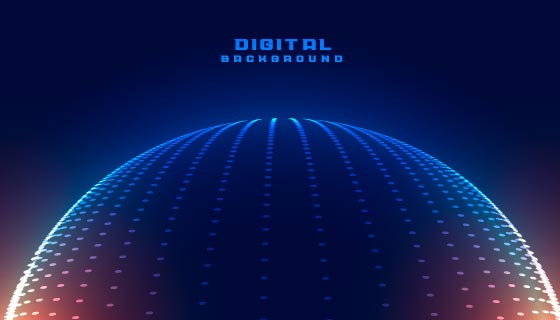 3D粒子地球设计大数据科技背景矢量素材(EPS)