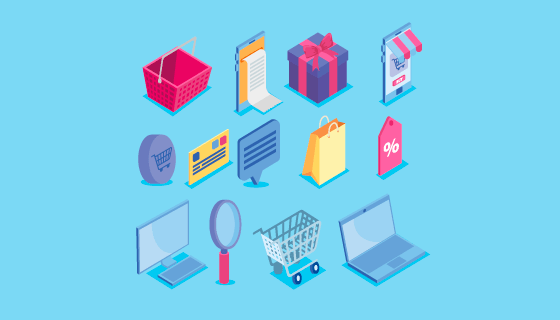 13个销售购物类图标矢量素材(EPS/PNG)