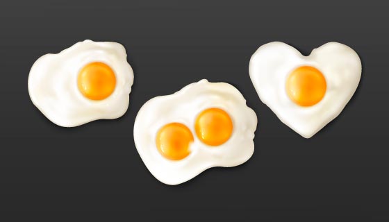 逼真美味的煎蛋矢量素材(AI/EPS)