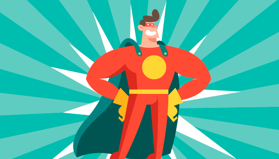 闪亮出场的超级英雄矢量素材(EPS)