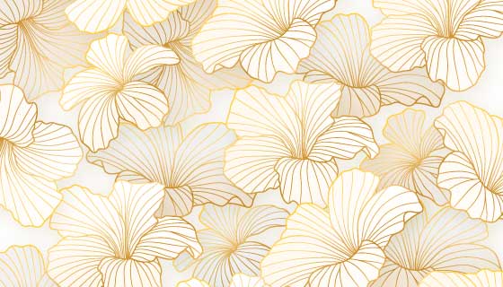 奢华的金色花朵矢量素材(AI/EPS)