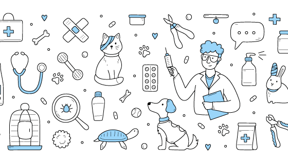 宠物和宠物医生矢量素材(EPS)