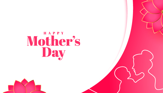 母亲抱着宝宝设计母亲节快乐卡片矢量素材(EPS)