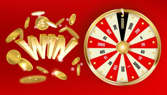 金币抽奖转盘矢量素材(EPS)