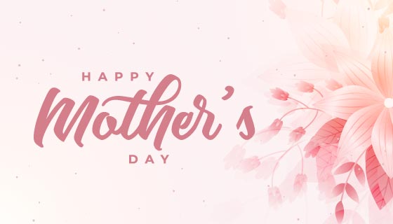 漂亮花卉设计母亲节快乐贺卡矢量素材(EPS)