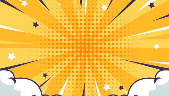 漫画风格爆炸背景矢量素材(AI/EPS)