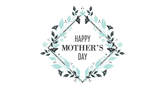 花饰母亲节背景矢量素材(EPS/AI)