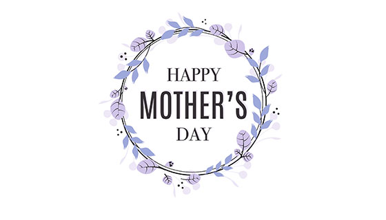 圆形花饰母亲节背景矢量素材(EPS/AI)