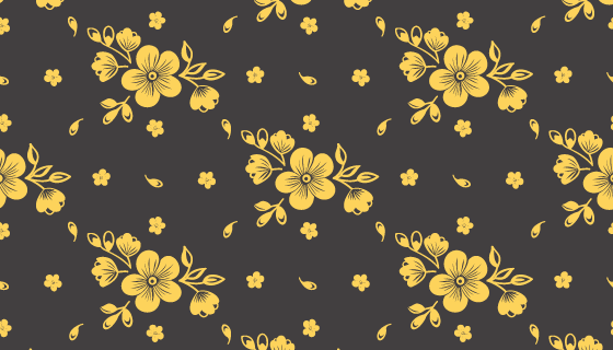 金色花瓣无缝背景矢量素材(EPS/PNG)