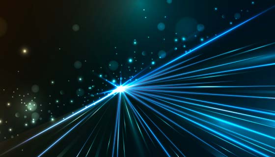 远方照射过来的闪亮光束矢量素材(EPS)