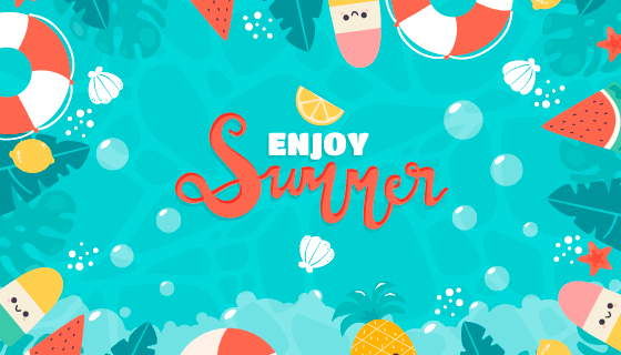 清新的夏天背景矢量素材(AI/EPS)