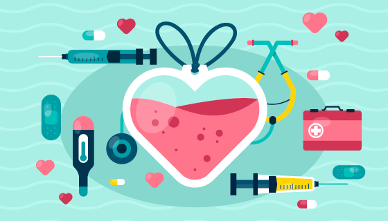 医疗元素设计国家医生节背景矢量素材(AI/EPS)