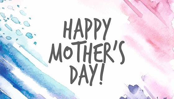 水彩母亲节背景矢量素材(EPS/AI)