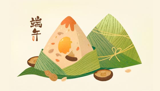 美味的粽子设计端午节矢量素材(EPS)