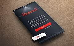 Pintrest iPhone 5登录界面(PSD)