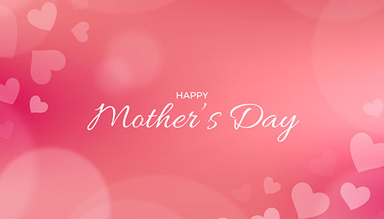 母亲节爱心背景矢量素材(EPS/AI)